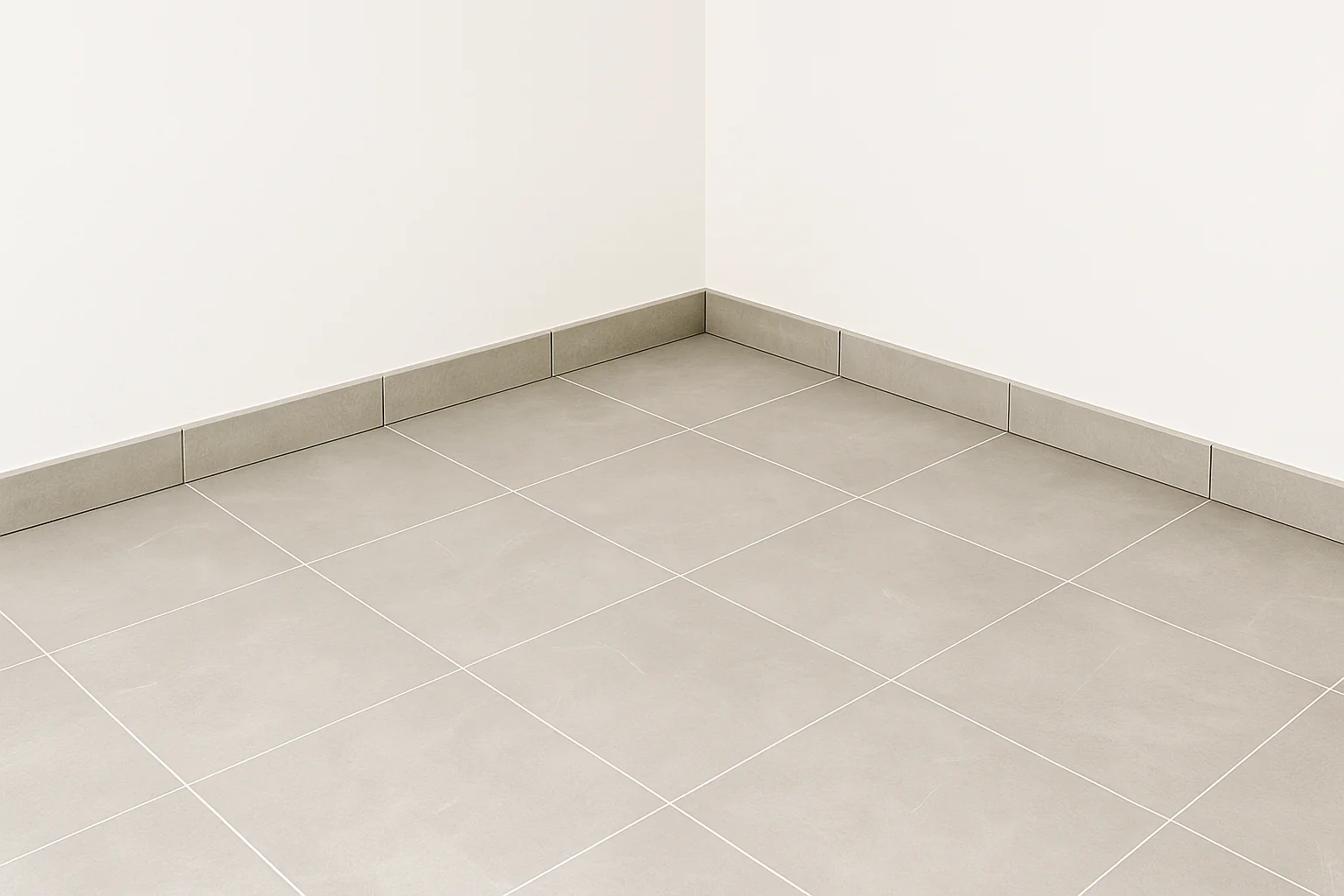 Pose de carrelage au sol avec joints réguliers – Carreleur Finitions Florentin à Lyon.